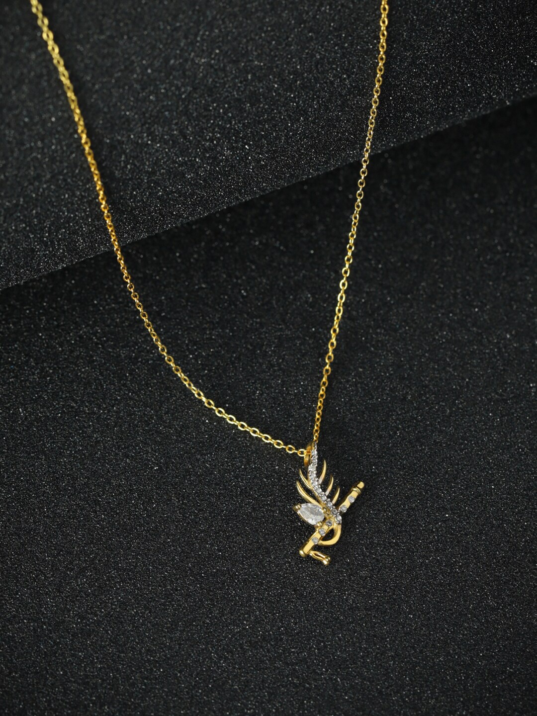 

SHEER by Priyaasi Gold-Plated 92.5 Sterling Silver Flute Necklace