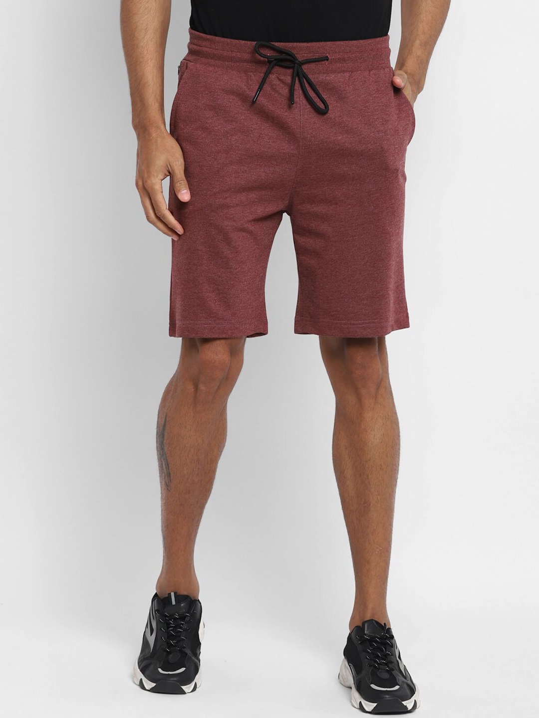 

Turtle Men Maroon Slim Fit Cotton Sports Shorts