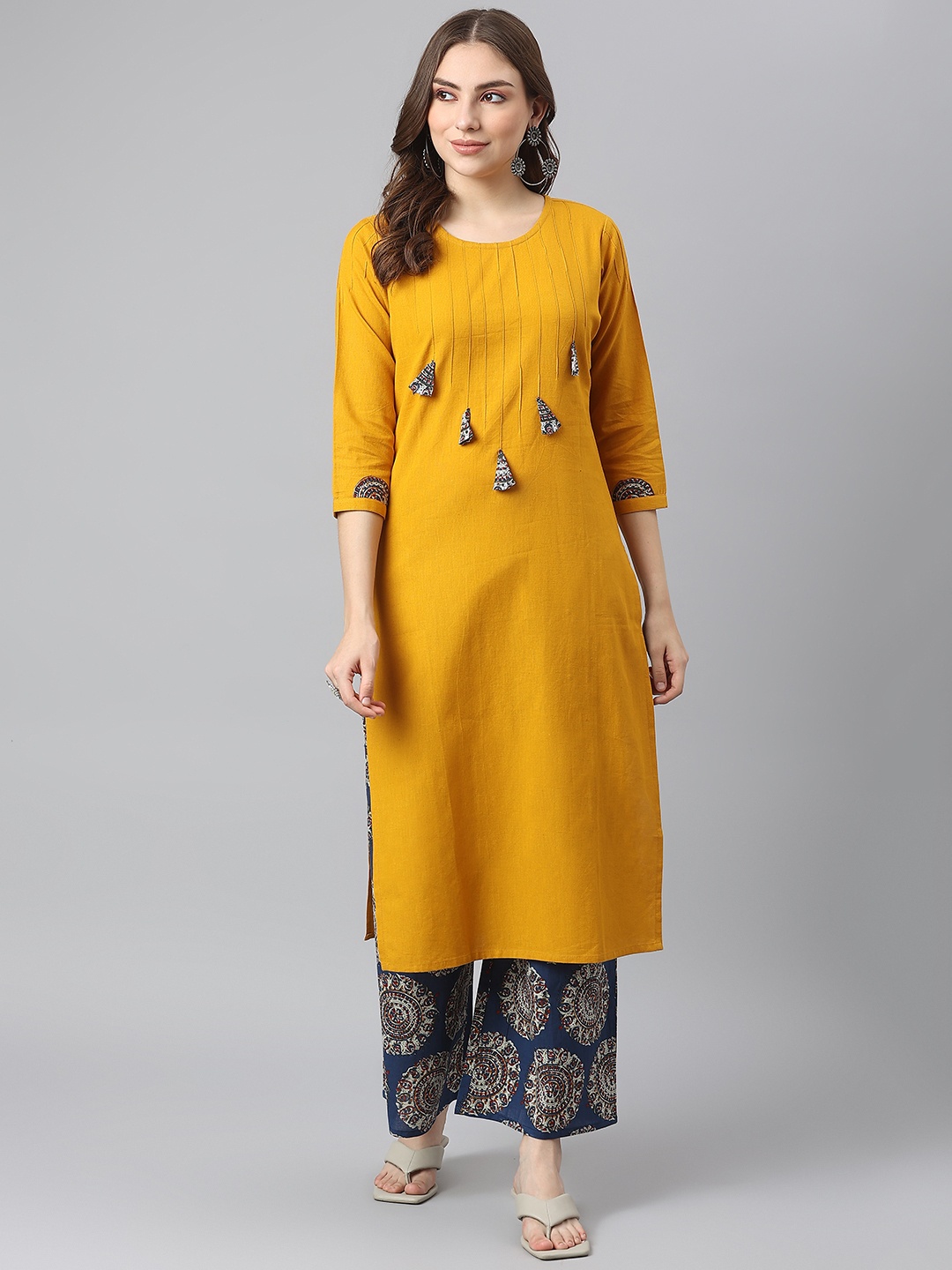 

KALINI Women Yellow Kurta with Palazzos
