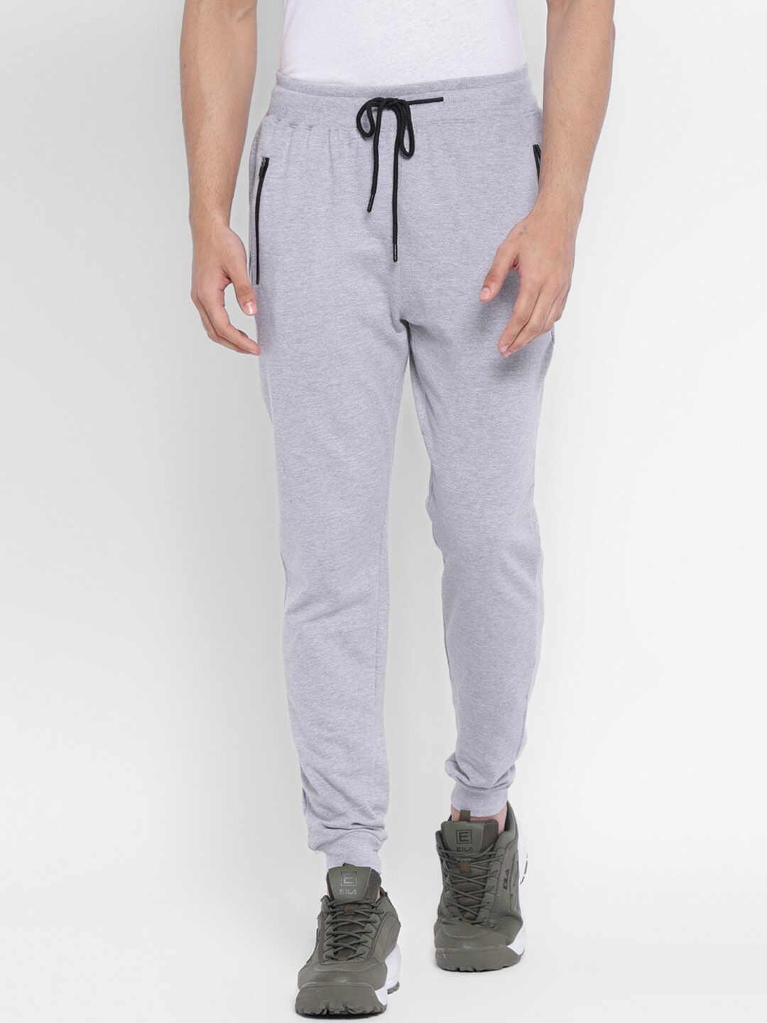 

Turtle Men Grey Melange Solid Slim Fit Joggers