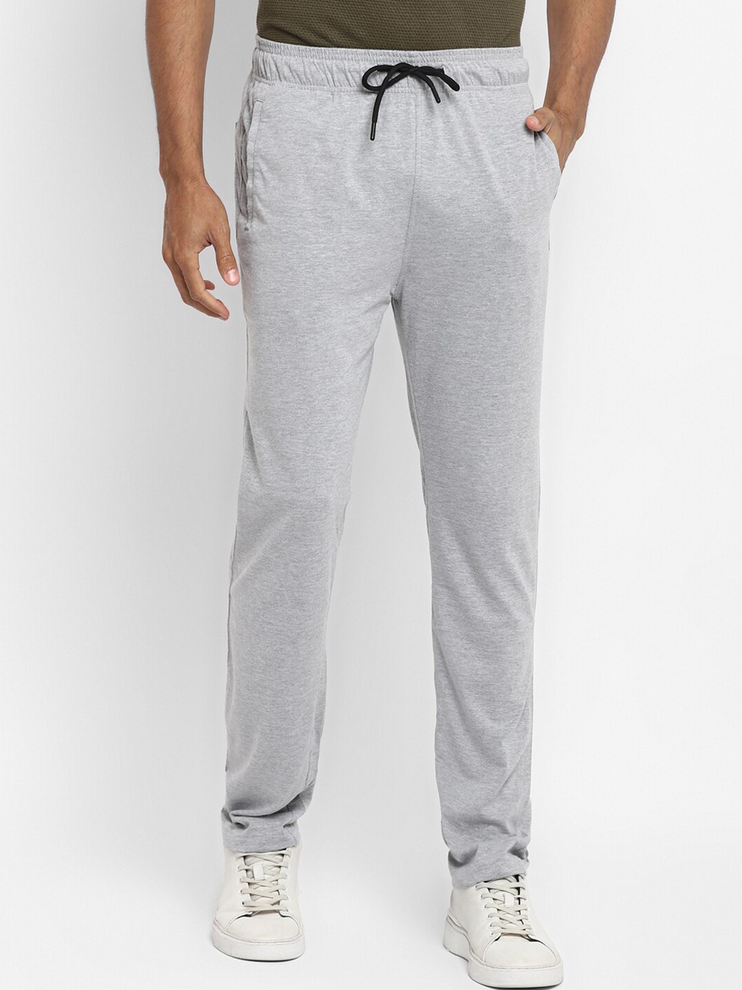 

Turtle Men Grey Melange Solid Slim-Fit Track Pants