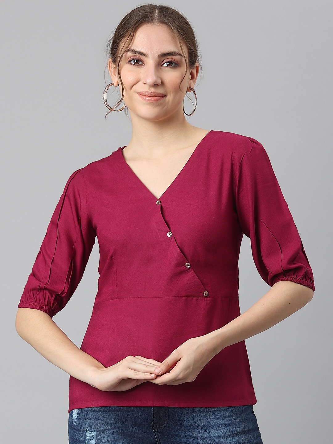 

KALINI Pink Wrap Top