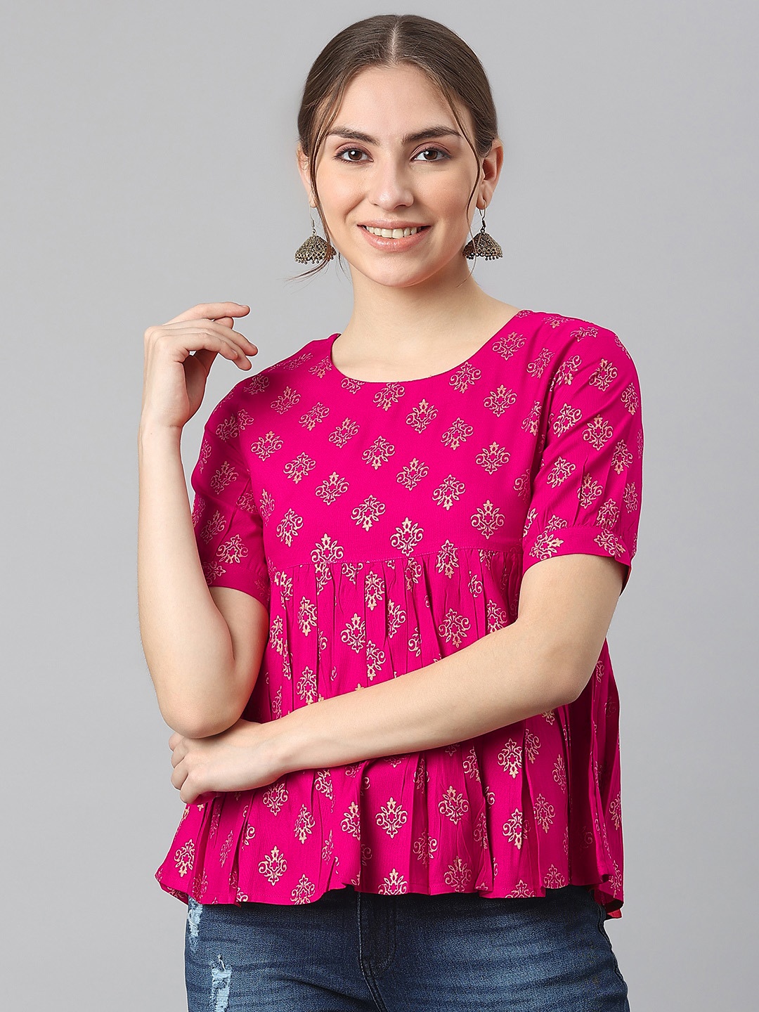 

KALINI Pink Printed Top