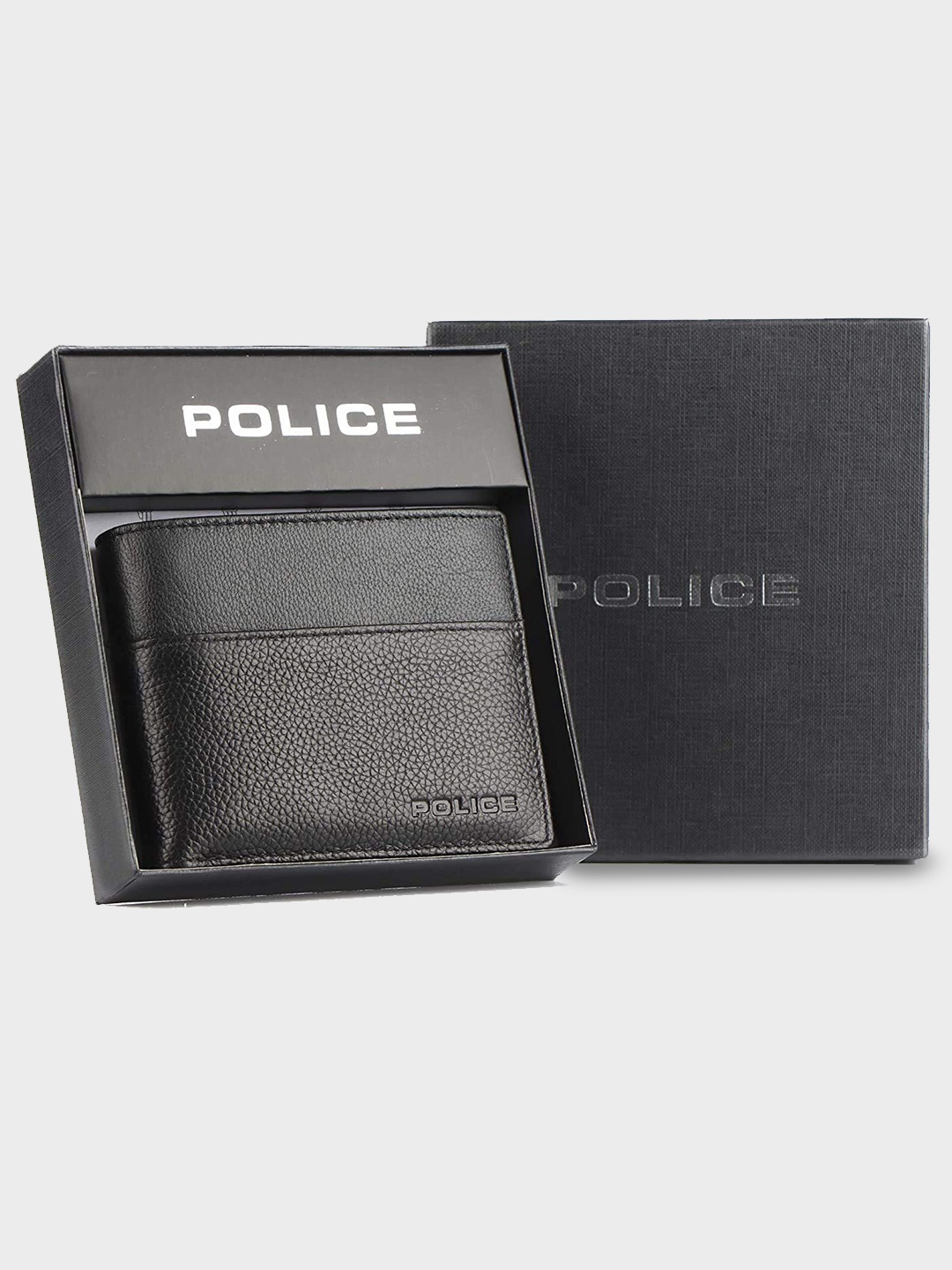 

Police Men Black Leather Two Fold Wallet