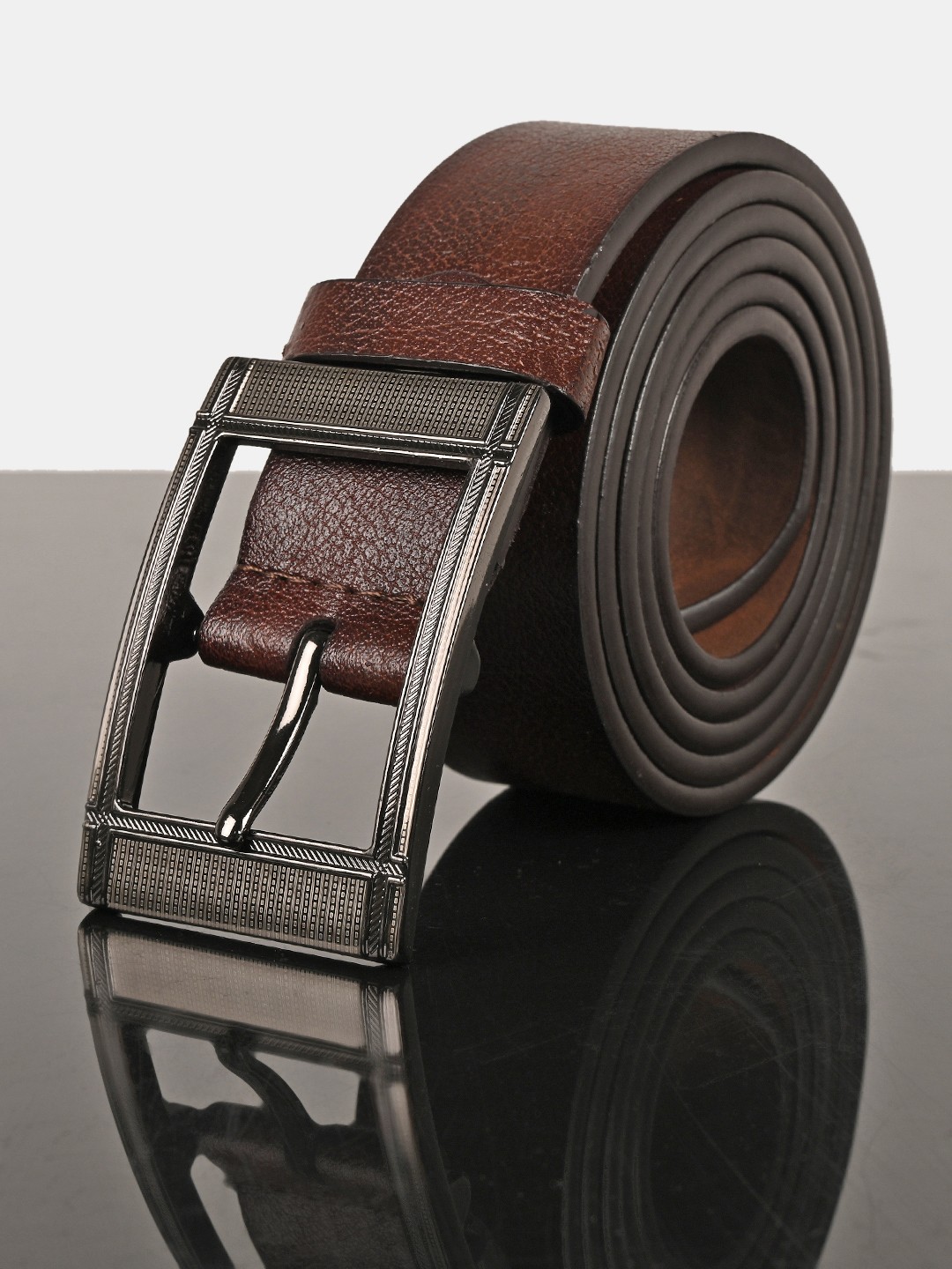 

BuckleUp Men Brown Leather Belt