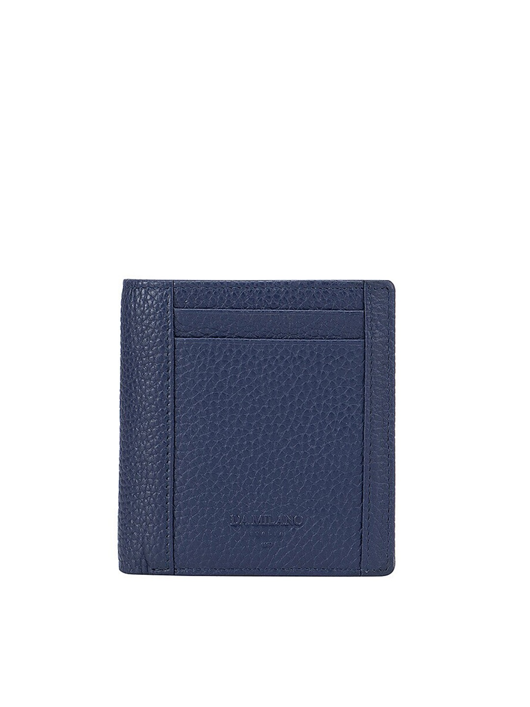 

Da Milano Men Blue Leather Two Fold Wallet