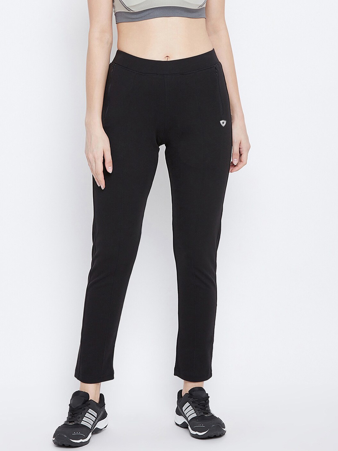 

FRENCH FLEXIOUS Women Solid Track Pants, Black