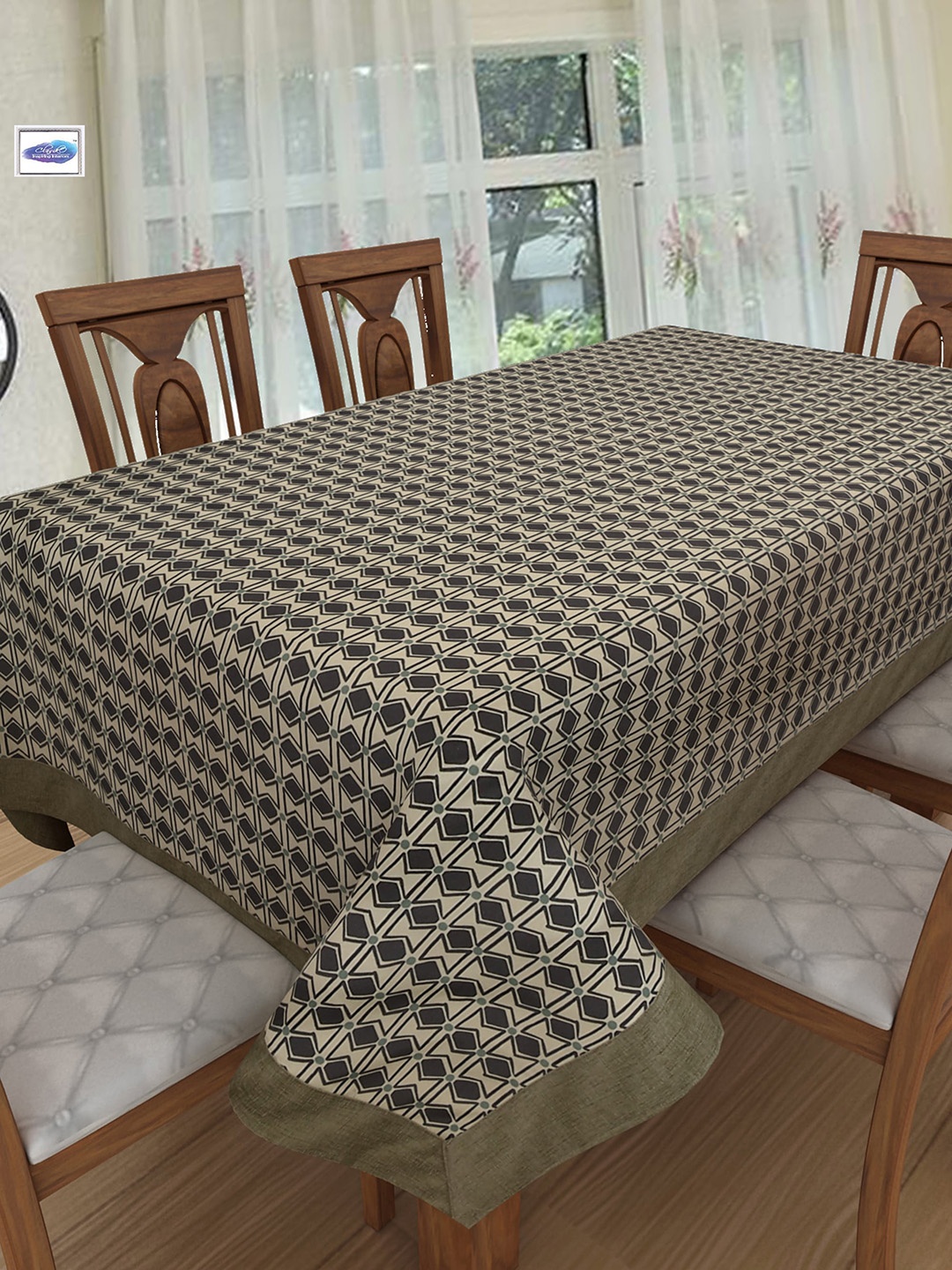 

Clasiko Blue & Beige Printed 6 Seater Pure Cotton Table Runner