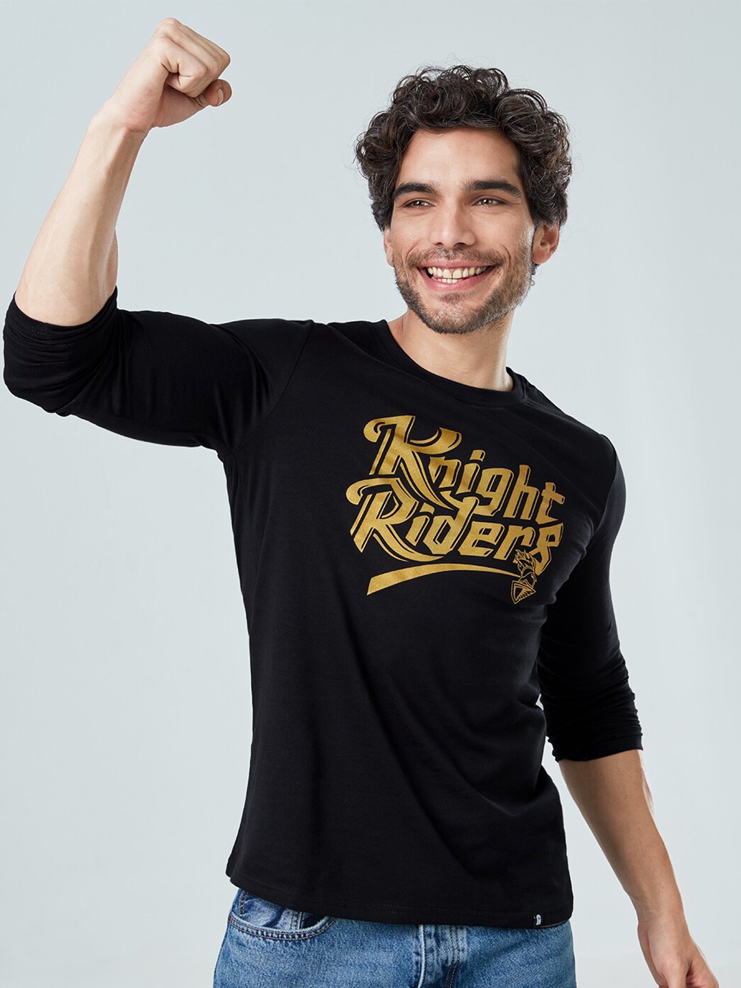 

The Souled Store Men Black Typography Printed T-shirt