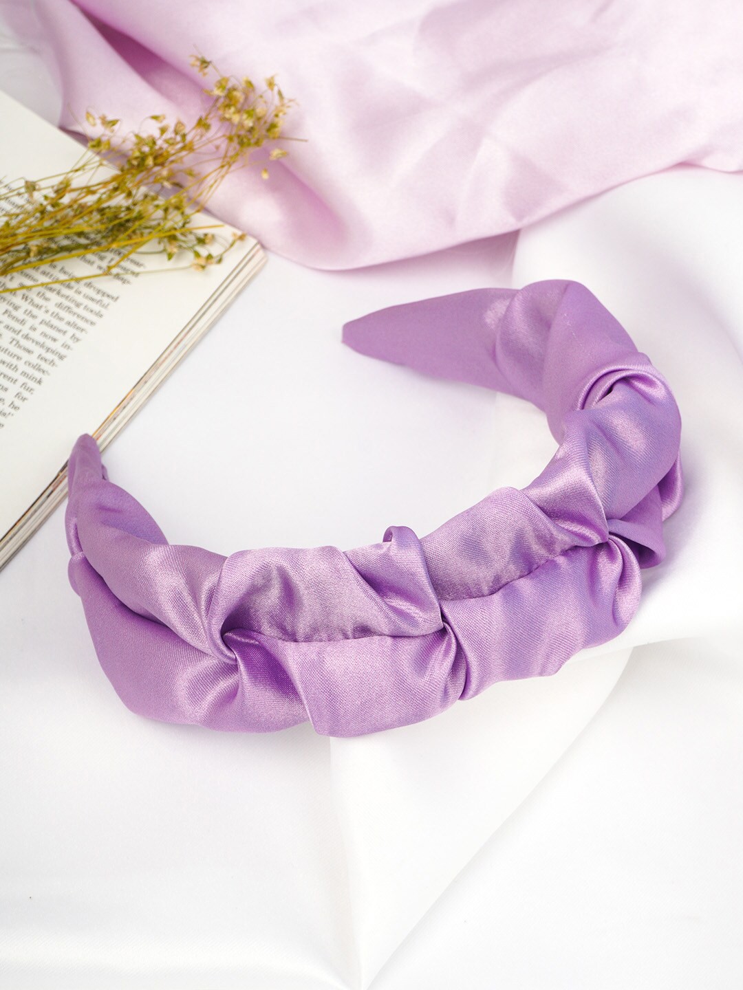 

Ferosh Women Purple Wrinkled Hairband