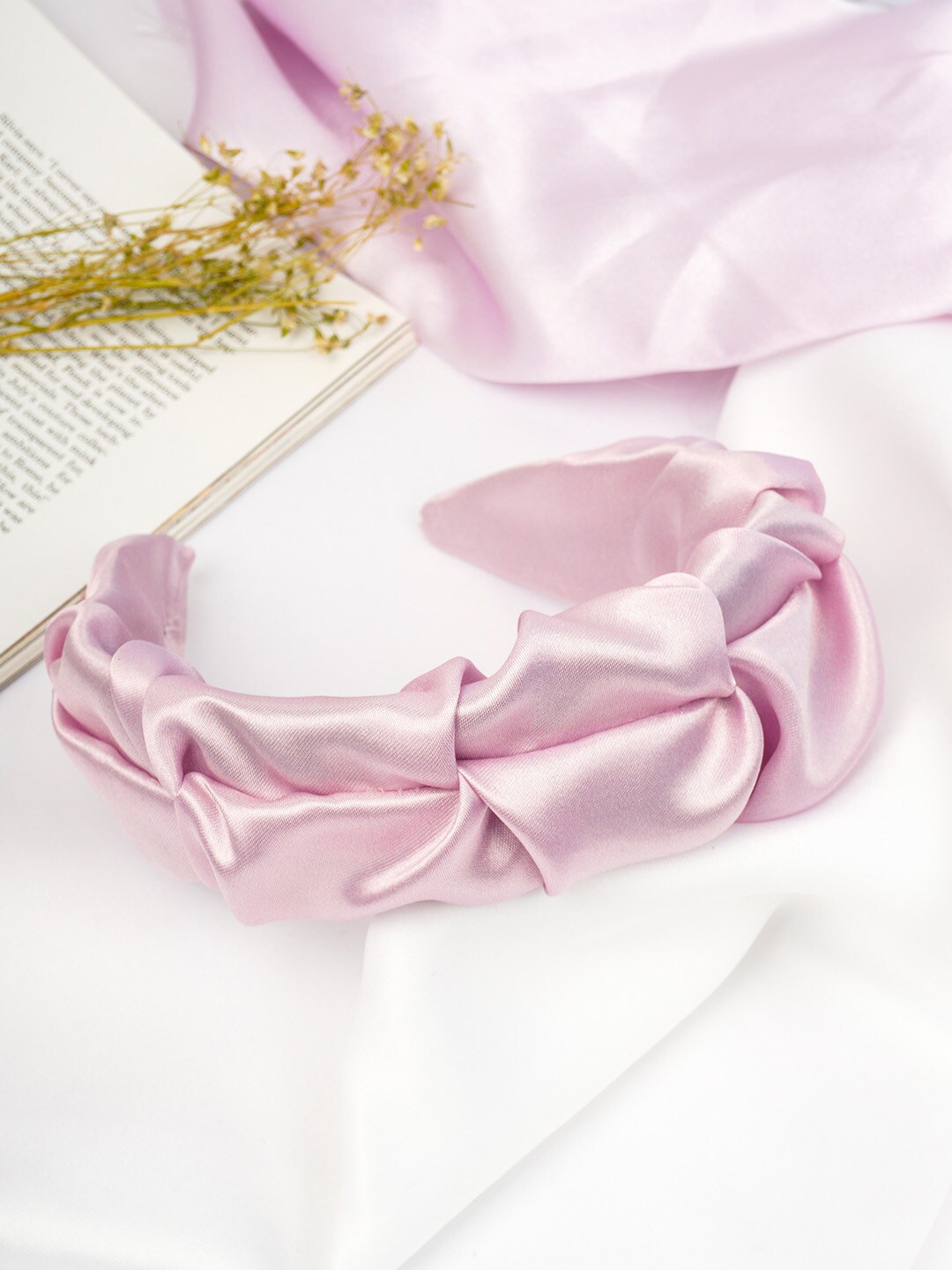 

Ferosh Women Pink Wrinkled Hairband