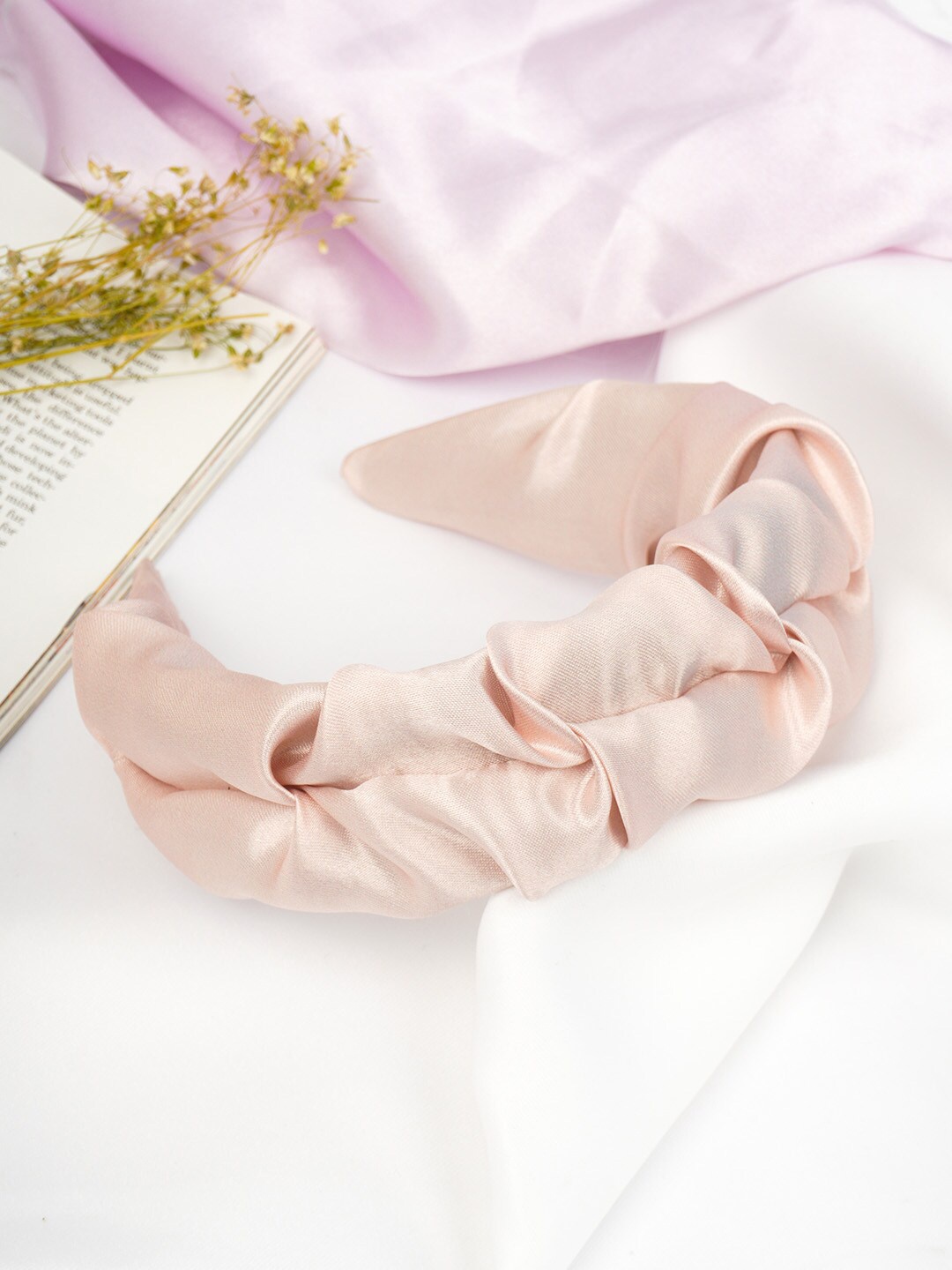 

Ferosh Women Peach-Coloured Fabric Hairband