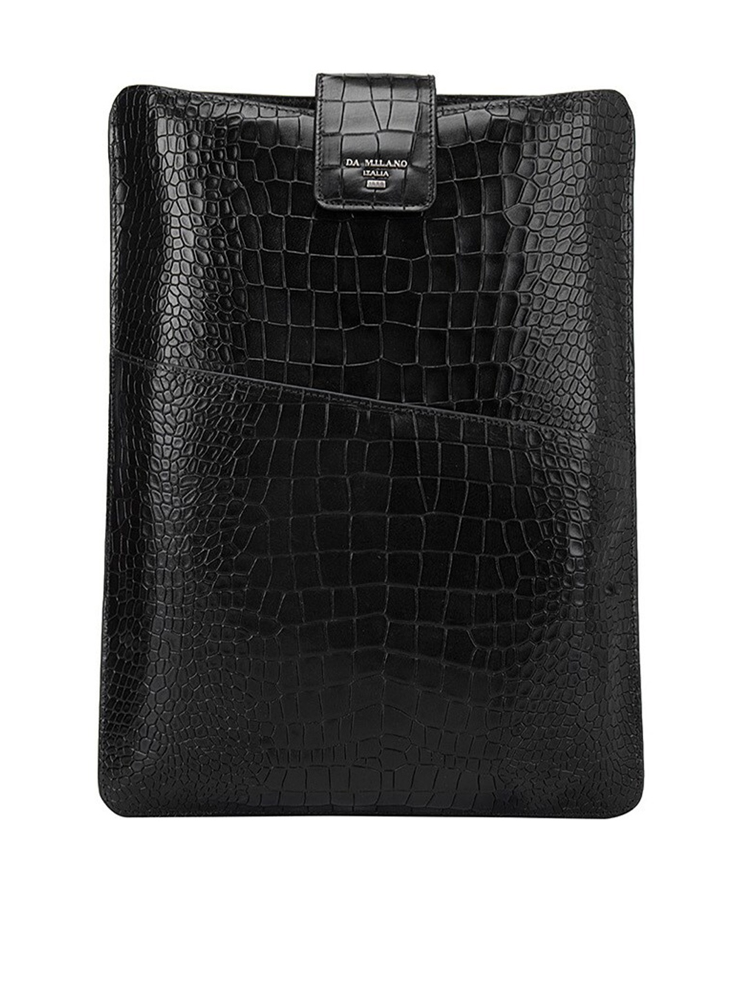 

Da Milano Unisex Black Textured Leather Tablet Sleeve