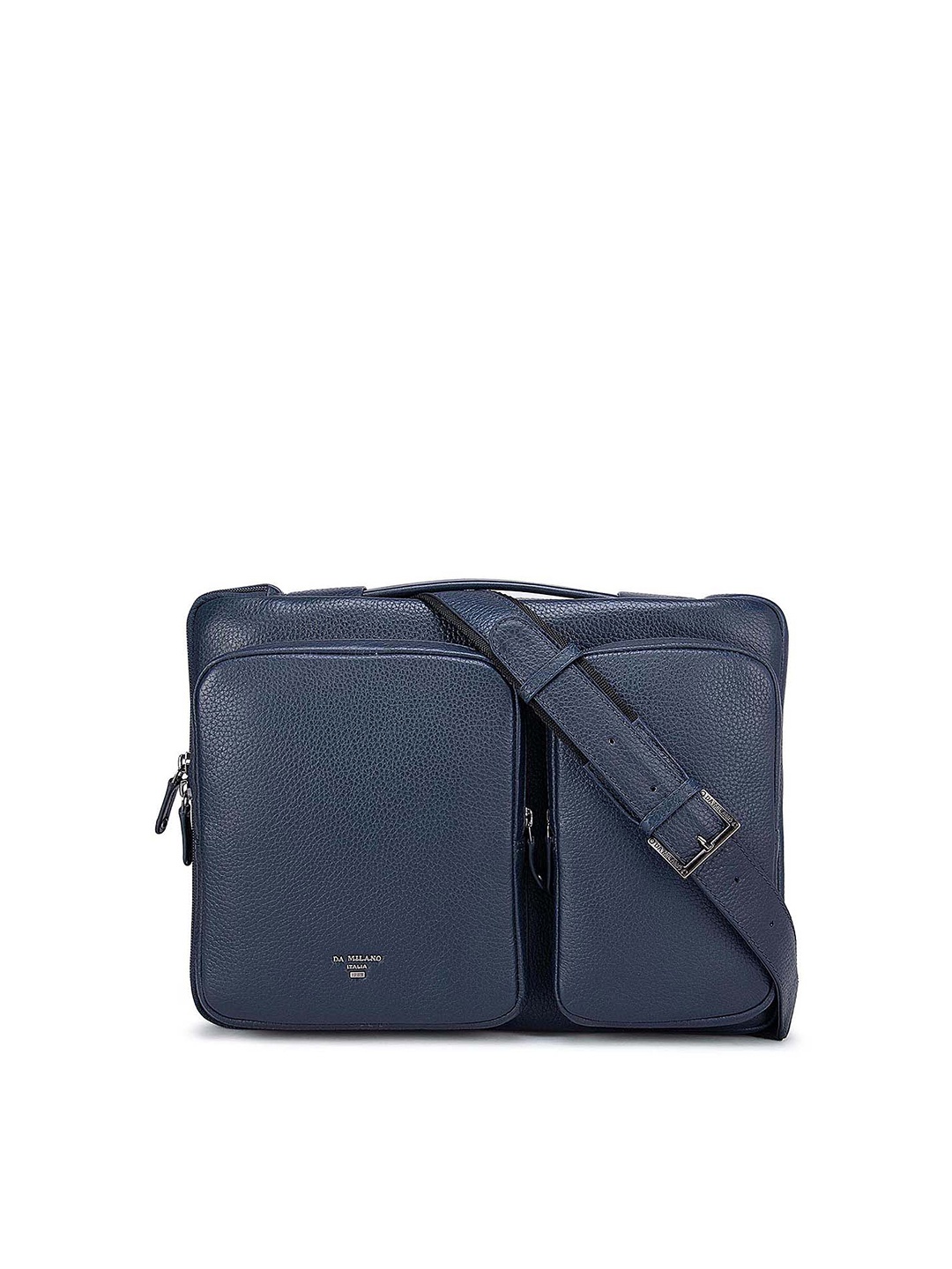

Da Milano Unisex Blue Leather Tablet Sleeve