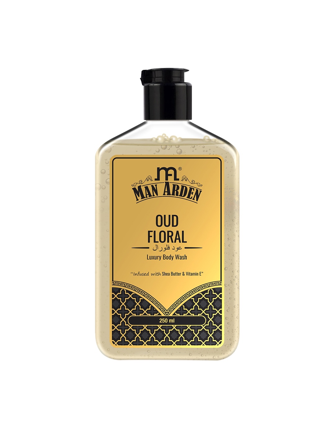 

Man Arden Oud Floral Luxury Body Wash with Shea Butter & Vitamin E 250 ml, Black