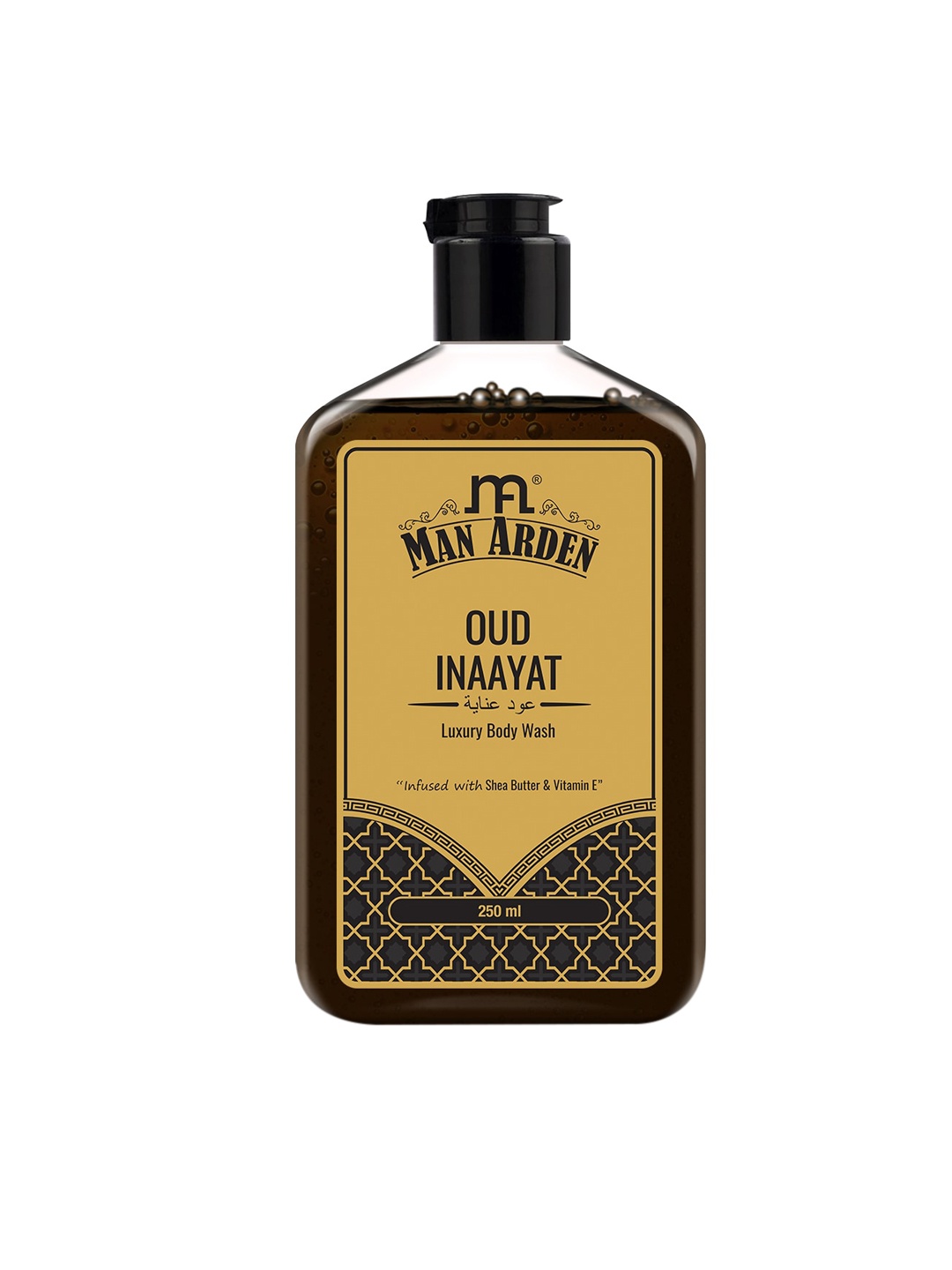 

Man Arden Oud Inaayat Luxury Body Wash with Shea Butter & Vitamin E 250 ml, Black