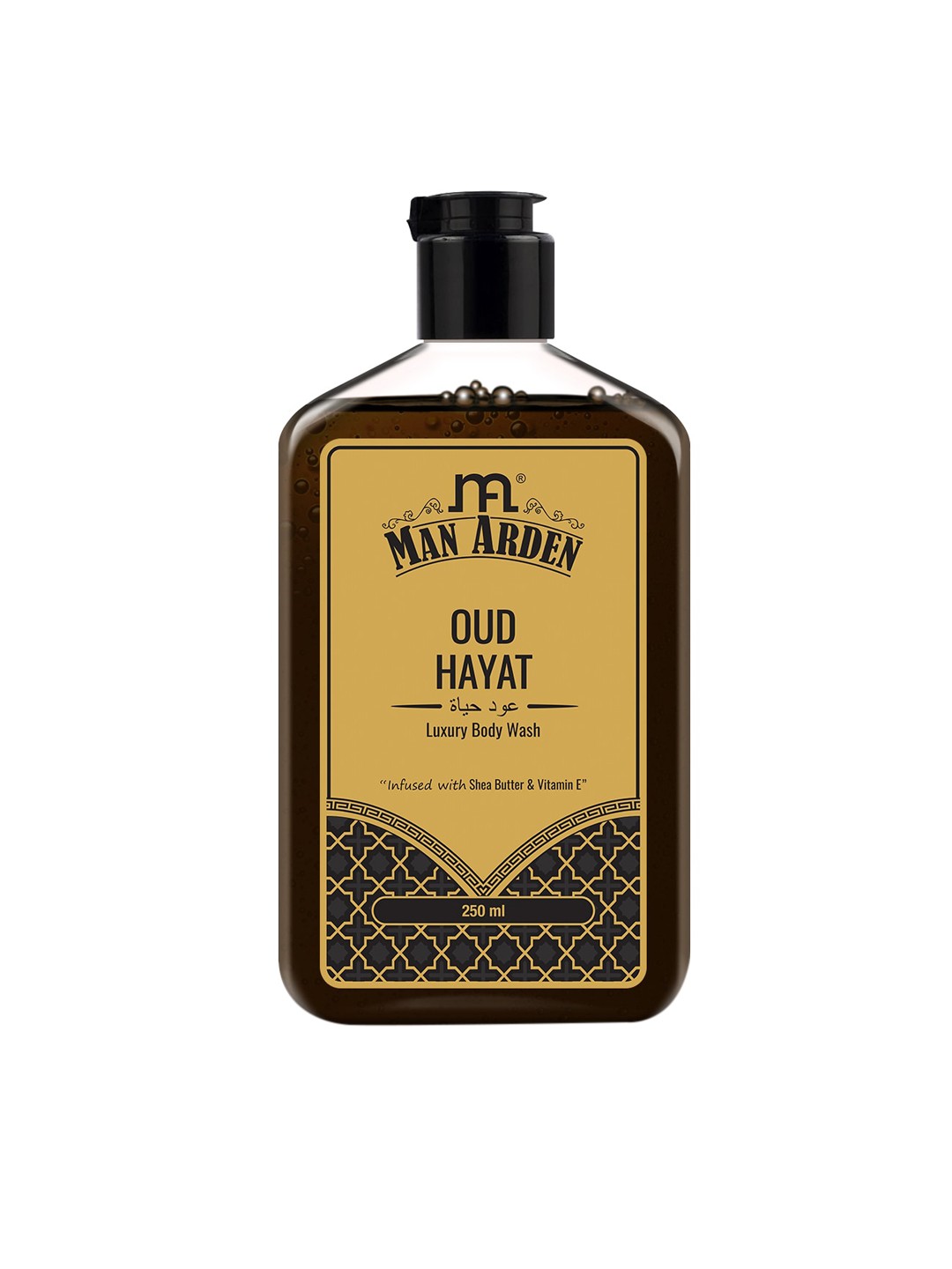 

Man Arden Oud Hayat Luxury Body Wash with Shea Butter & Vitamin E 250 ml, Black