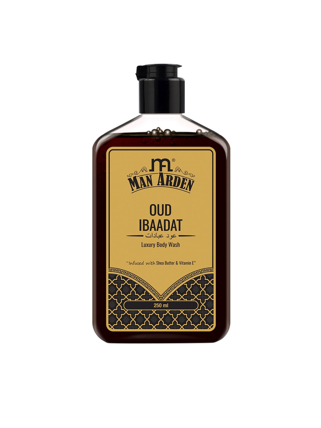 

Man Arden Oud Ibaadat Luxury Body Wash with Shea Butter & Vitamin E 250 ml, Black