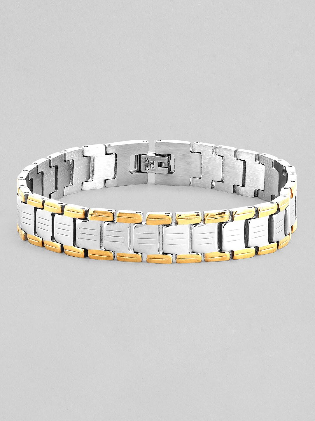 

Roadster Men Silver-Toned & Gold-Plated Link Bracelet