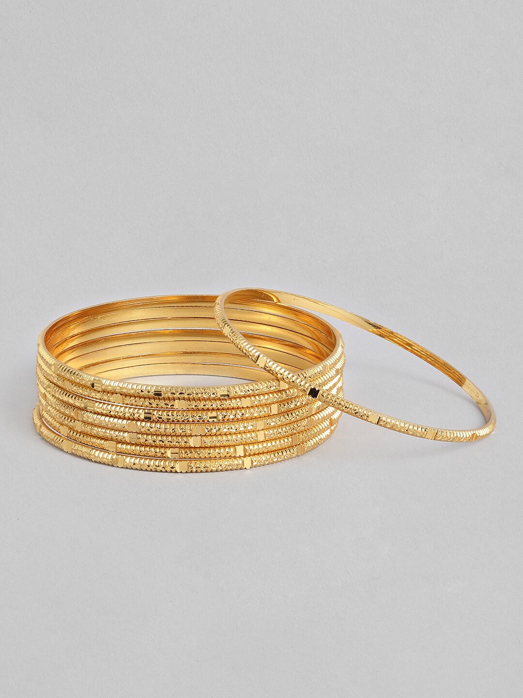 

AccessHer Set Of 8 Gold-Plated Bangles