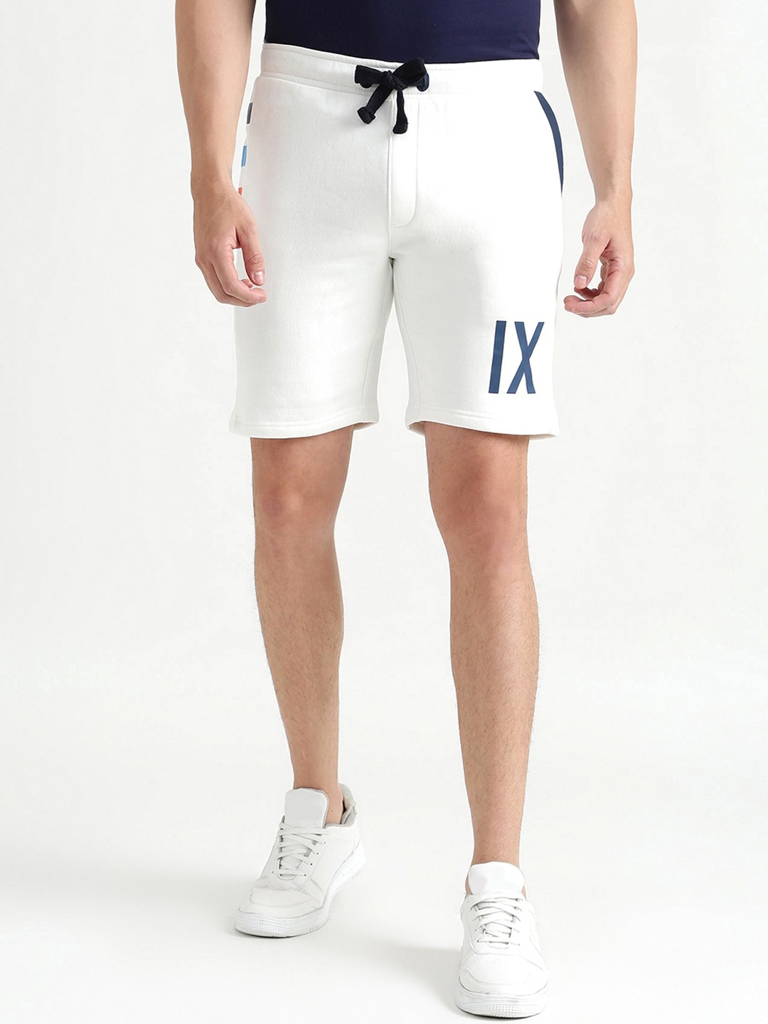 

United Colors of Benetton Men White Printed Sports Shorts