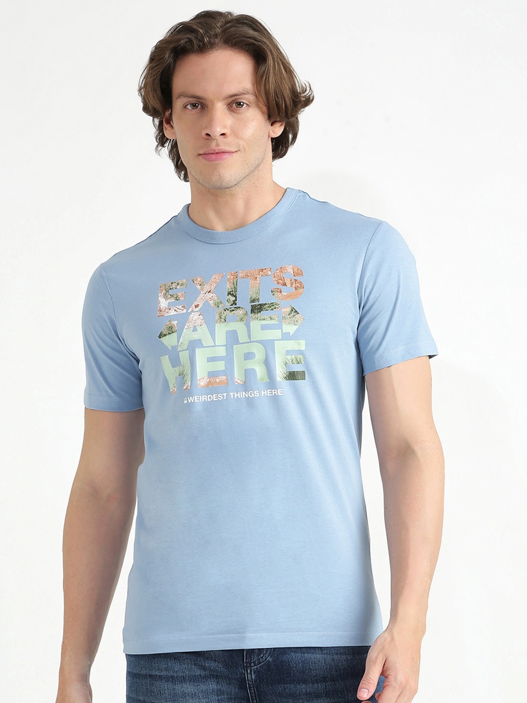 

United Colors of Benetton Men Red Typography Printed T-shirt