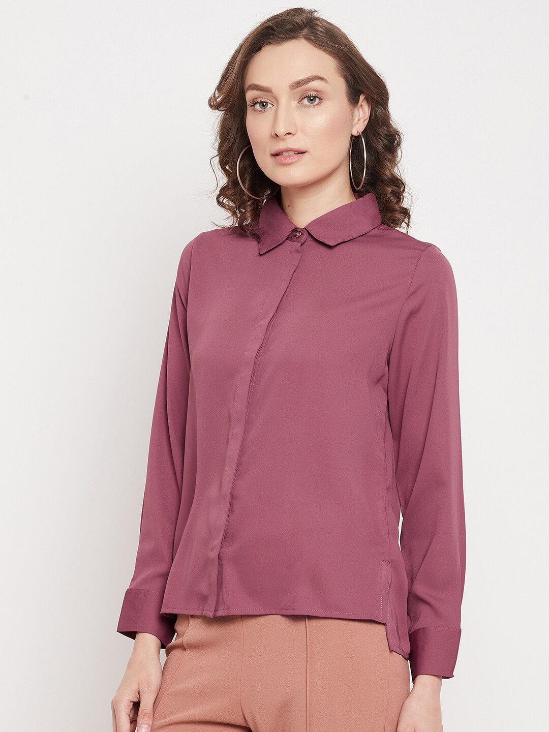 

Madame Women Purple Casual Shirt