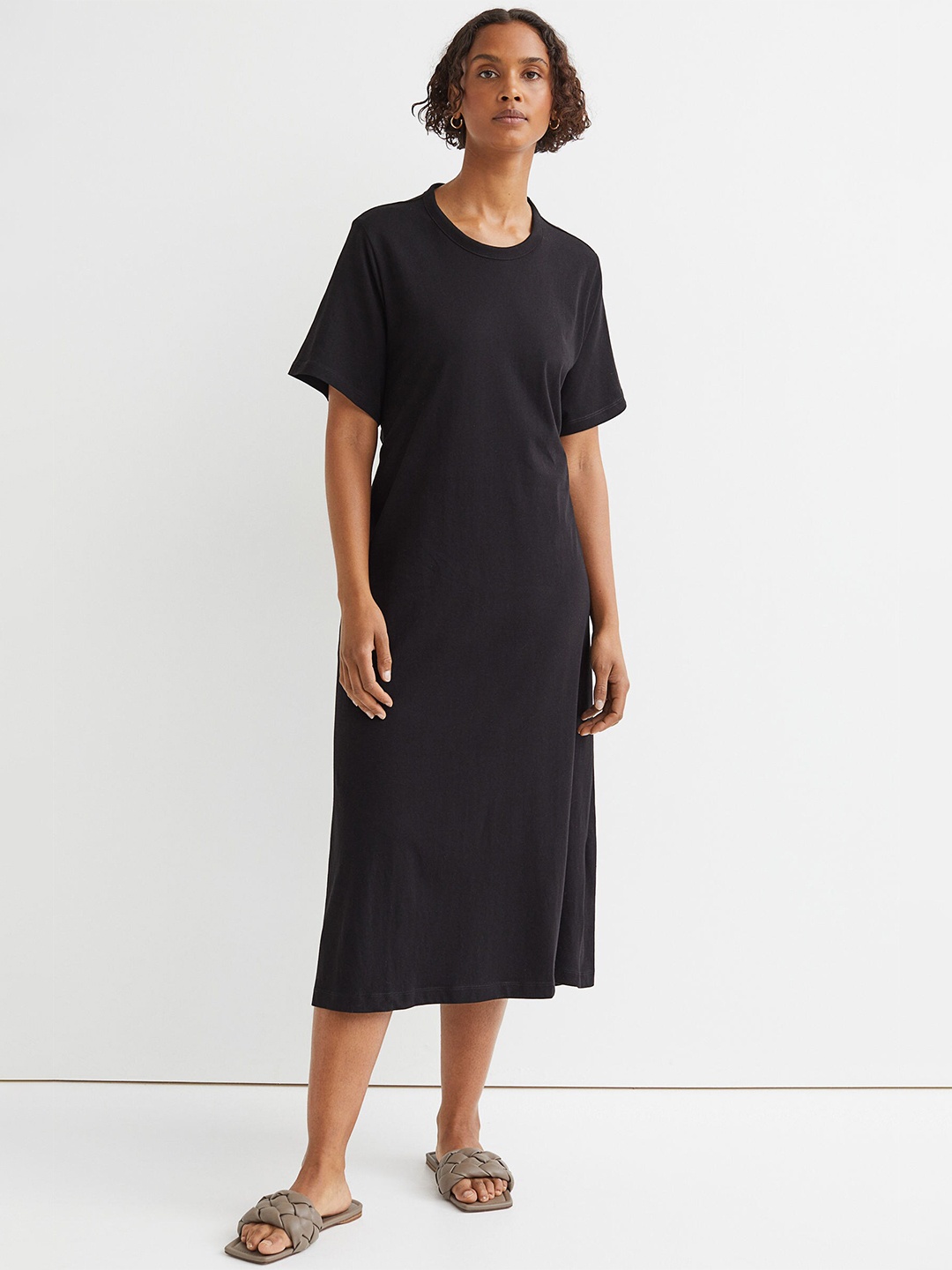 

H&M Black Open-Backed T-Shirt Dress