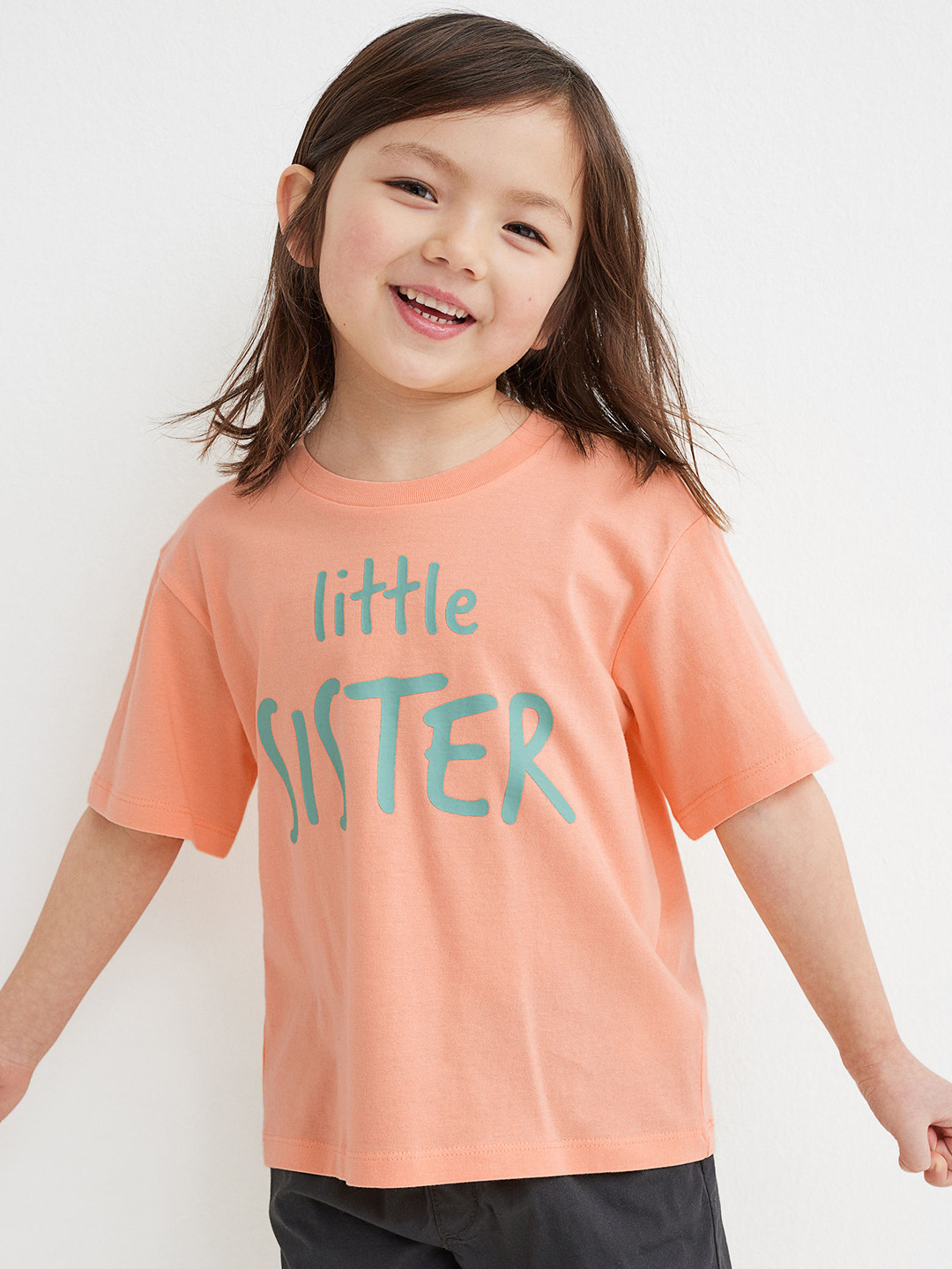 

H&M Girls Orange Sibling T-Shirt