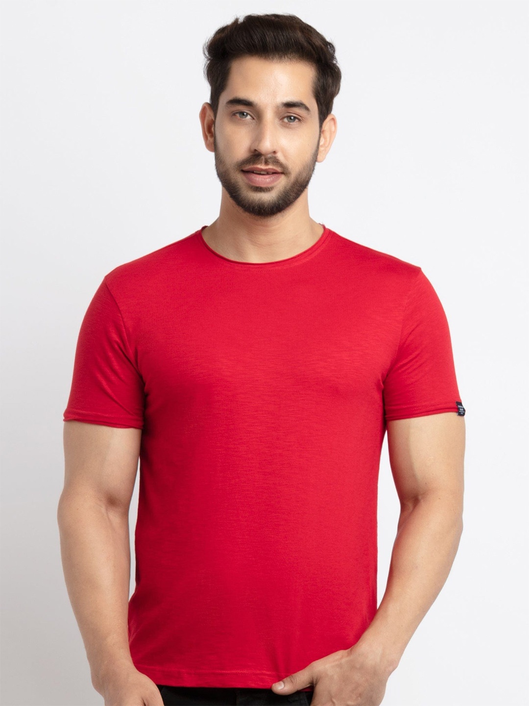 

Status Quo Men Red Solid T-shirt