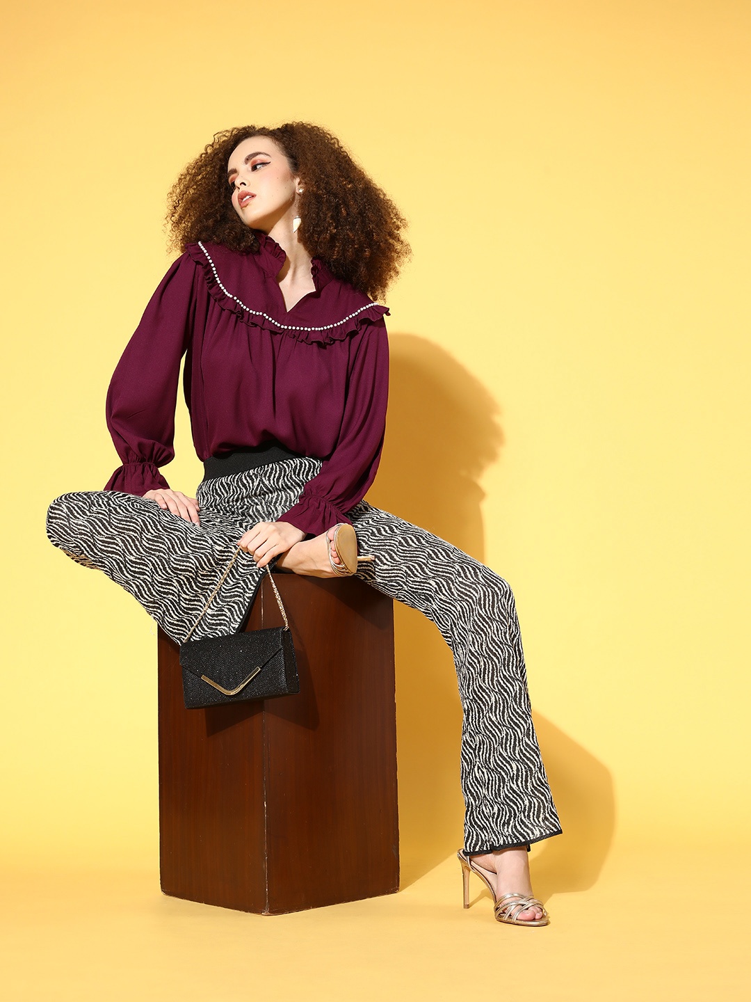 

plusS Burgundy Solid Vacay Attire