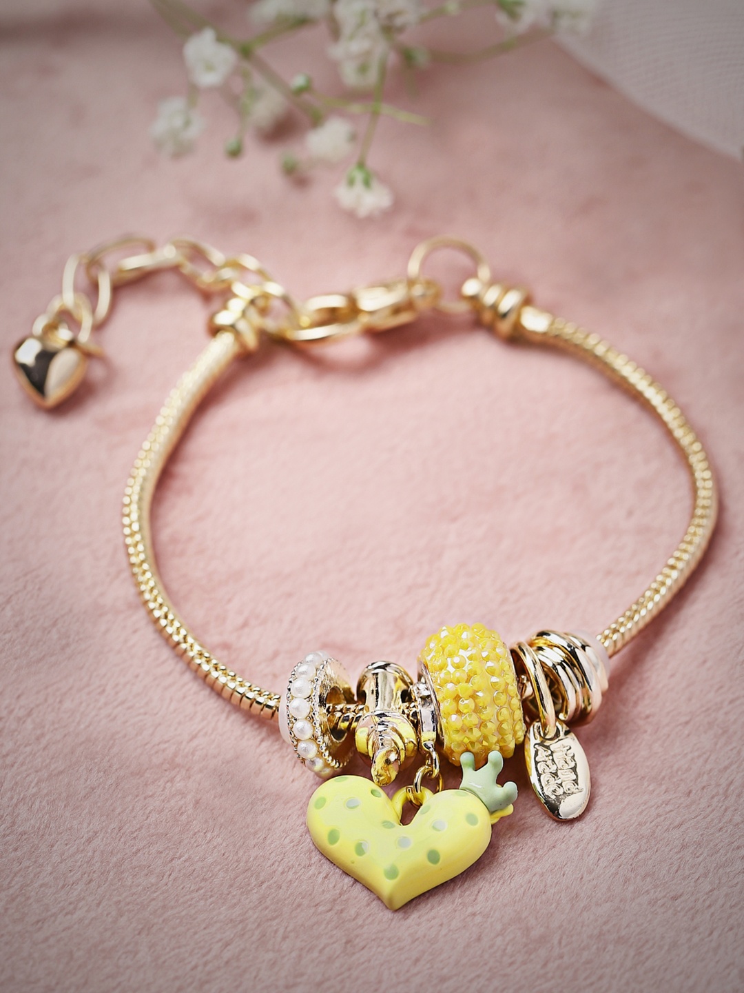 

Rubans Women Gold-Plated & Yellow Link Bracelet