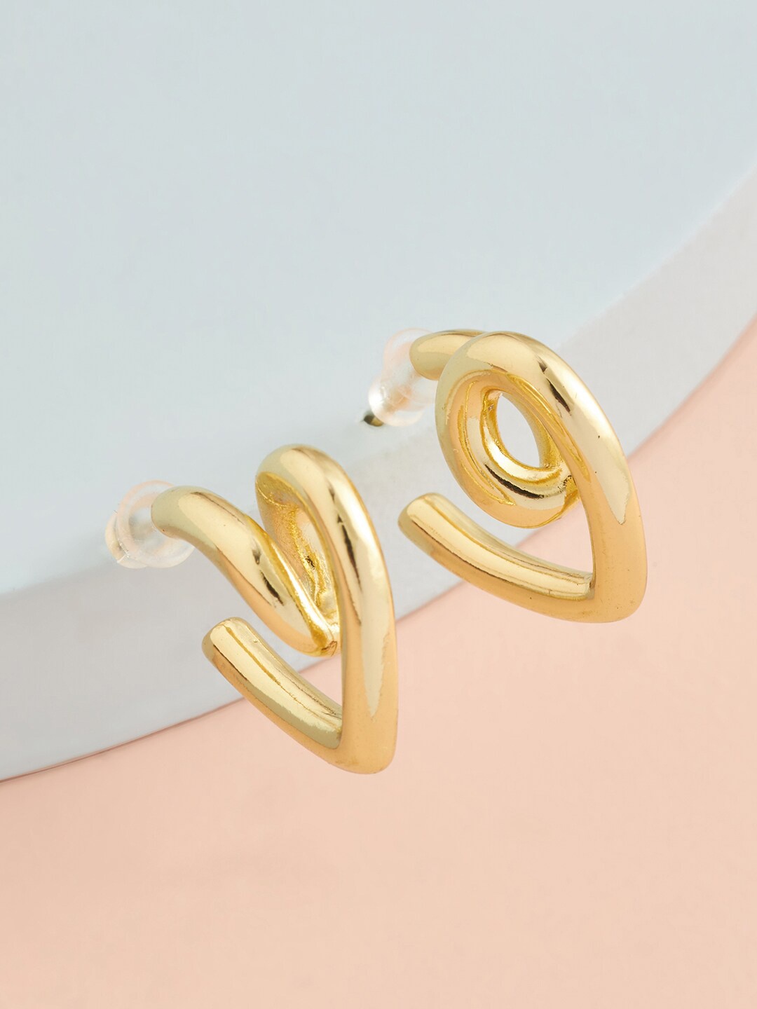 

Kushal's Fashion Jewellery Gold-Toned Quirky Studs Earrings