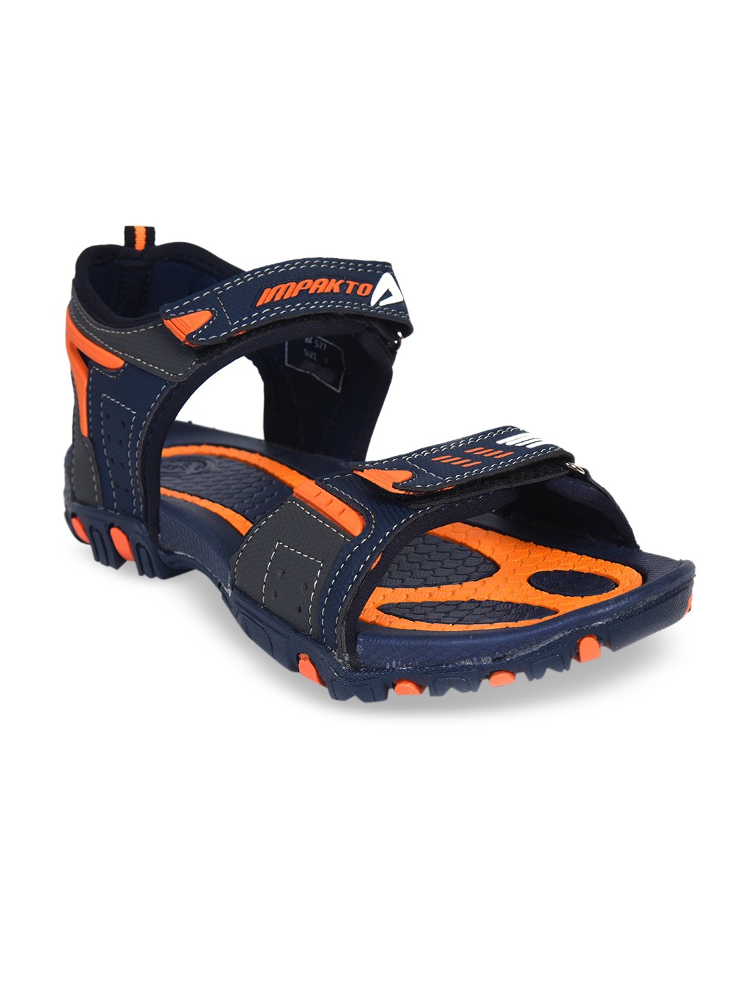 

IMPAKTO Men Navy Blue & Orange Sports Sandals BF0649-6