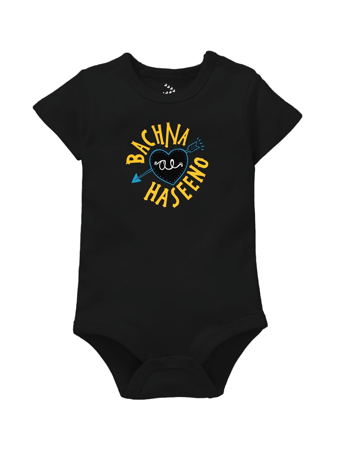 

Zeezeezoo Infant Kids Black Bachana Ae haseeno Print Bodysuit
