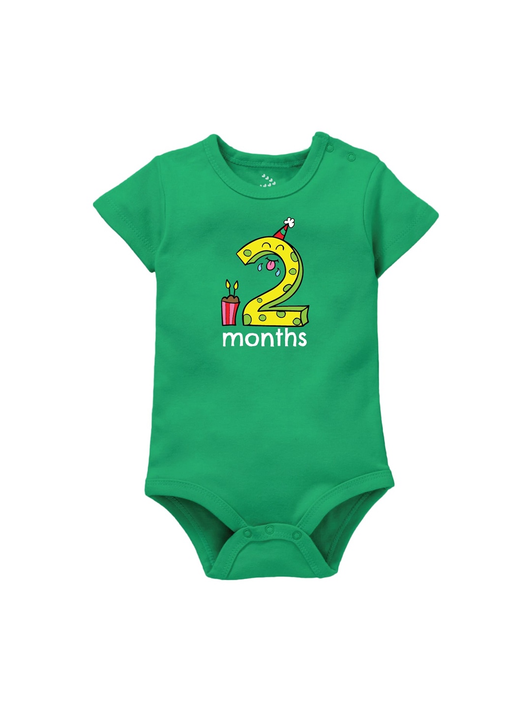 

Zeezeezoo Infants Kids 2 Months Birthday Printed Bodysuit, Green