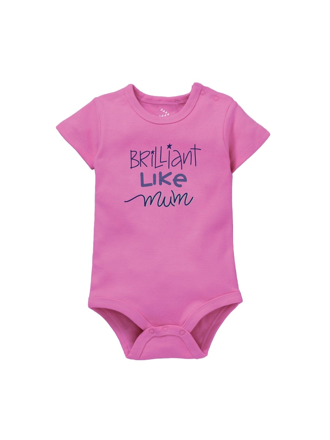 

Zeezeezoo Infant Kids Typography Printed Cotton Bodysuit, Pink