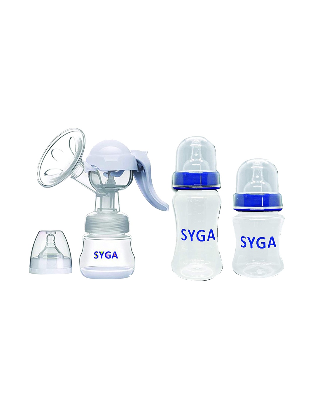 

SYGA Transparent Manual Breast Pump with Feeding Bottle