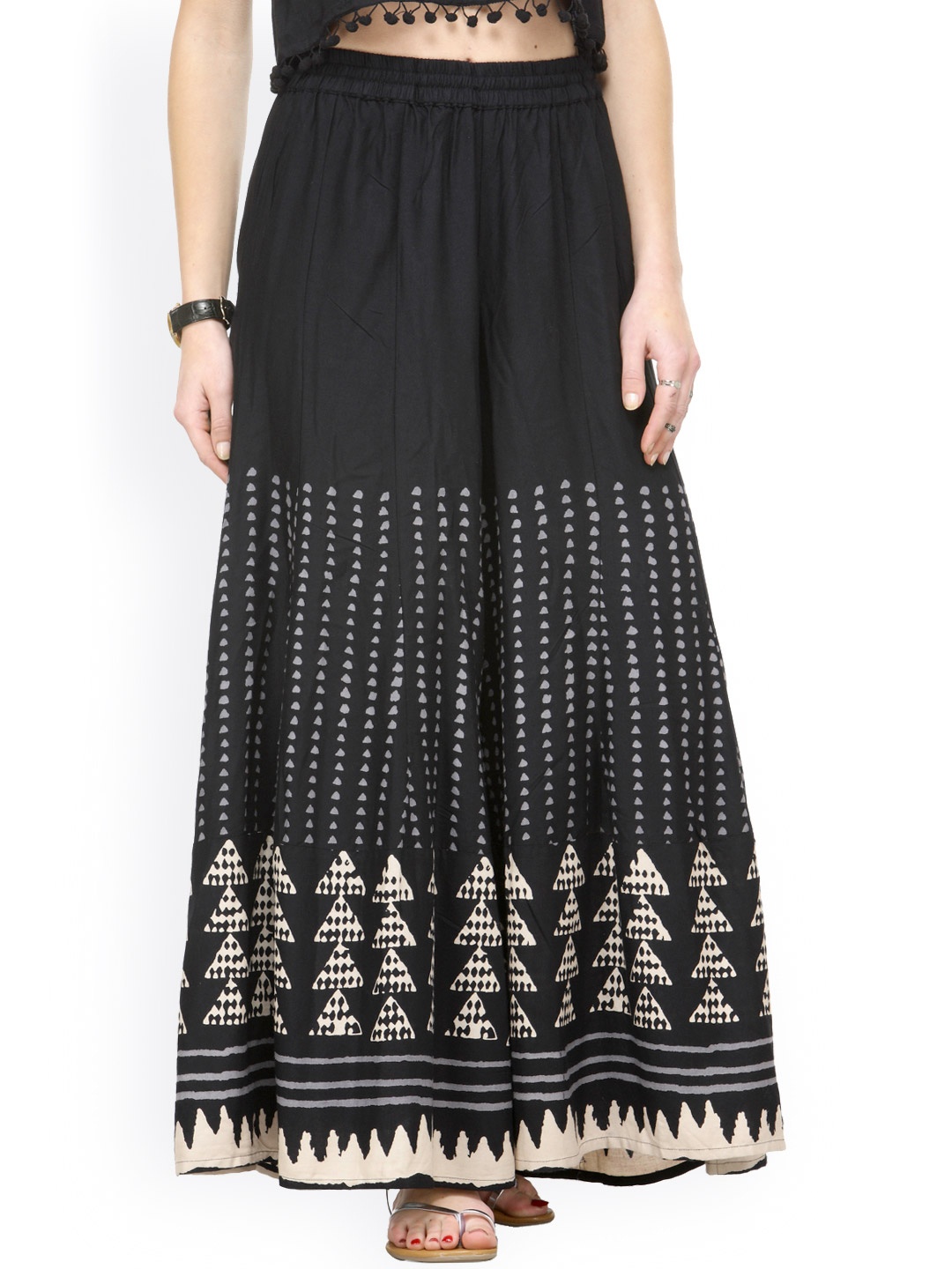 

Varanga Black Printed Palazzo