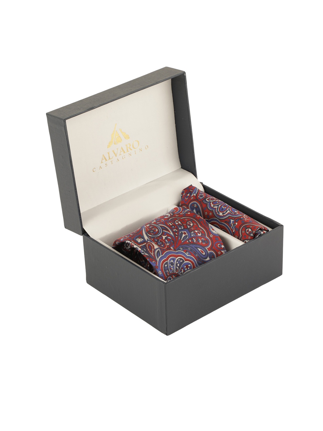 

Alvaro Castagnino Men Set of 2 Maroon, Blue and White Accessory Gift Set
