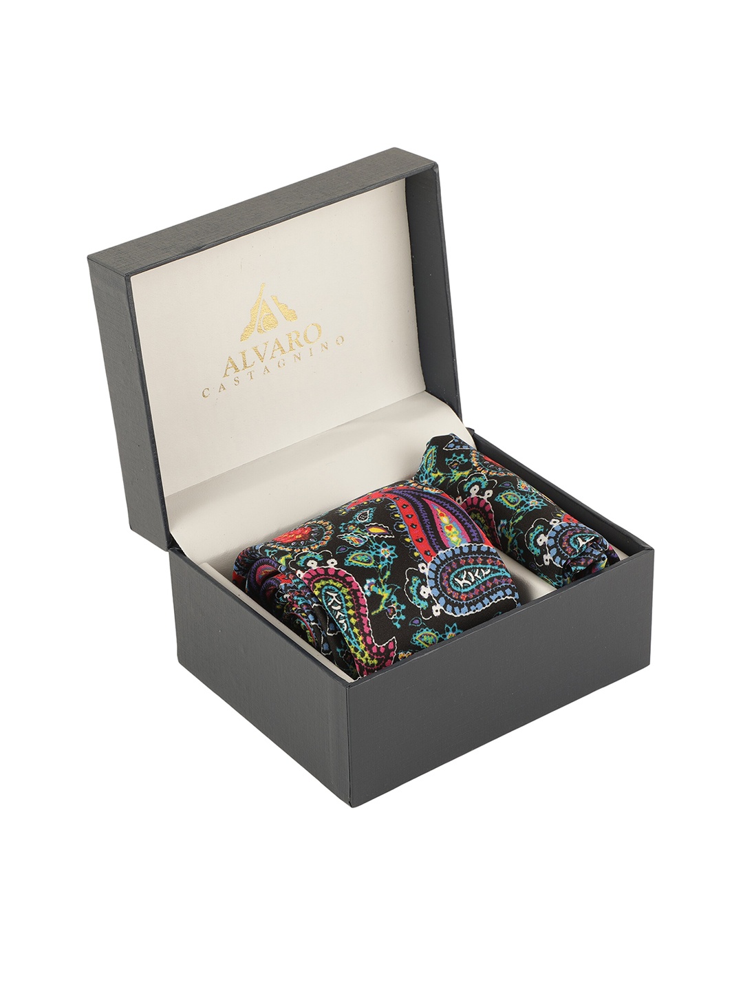 

Alvaro Castagnino Men Black Printed Accessory Gift Set