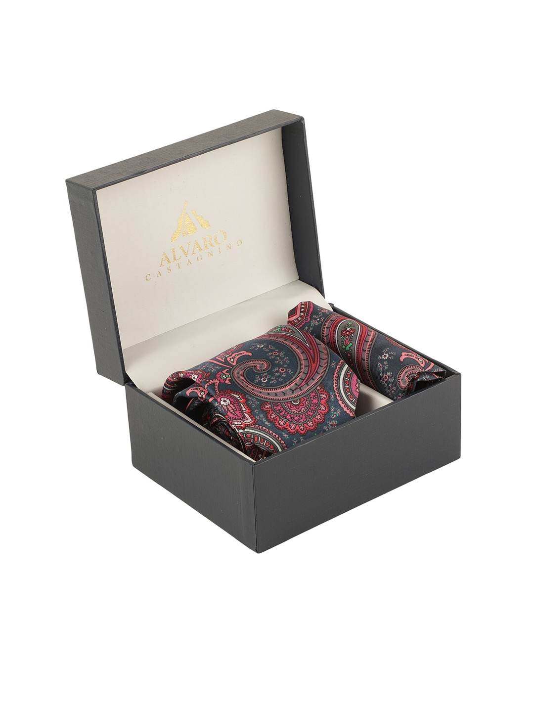 

Alvaro Castagnino Men Pink & Red Printed Accessory Gift Set