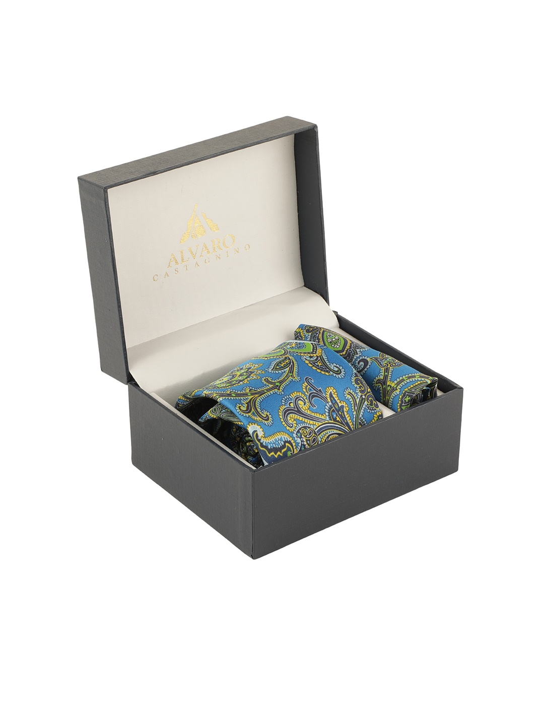 

Alvaro Castagnino Men Blue Printed Accessory Gift Set