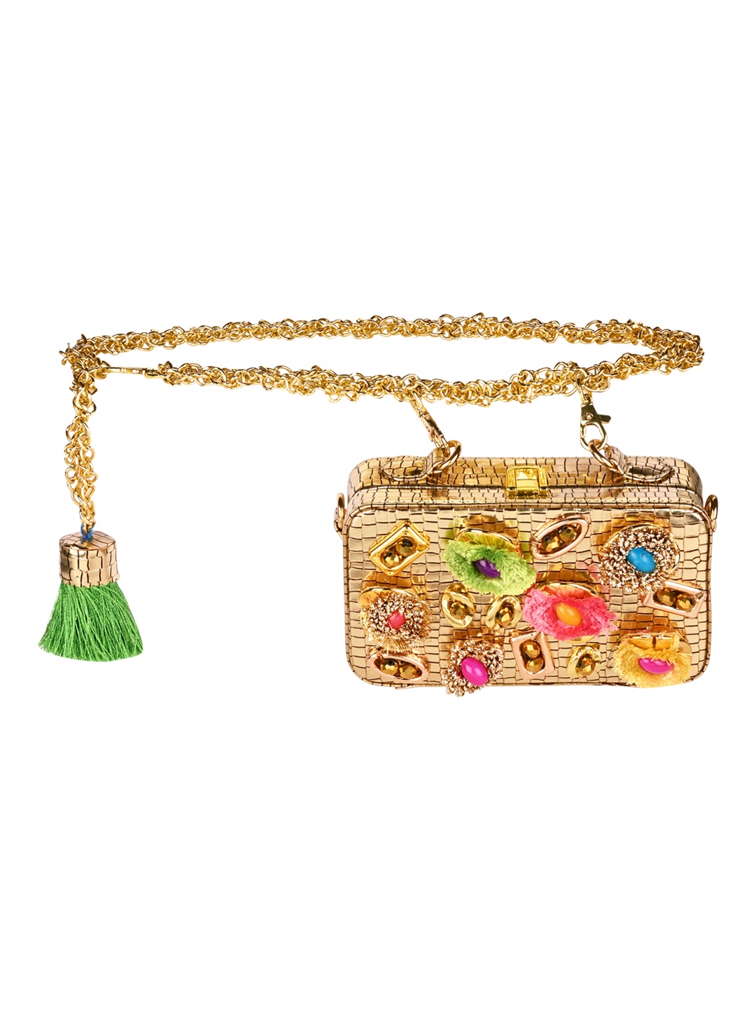 

Vdesi Women Gold-Toned Floral Printed Fanny Waist Pouch