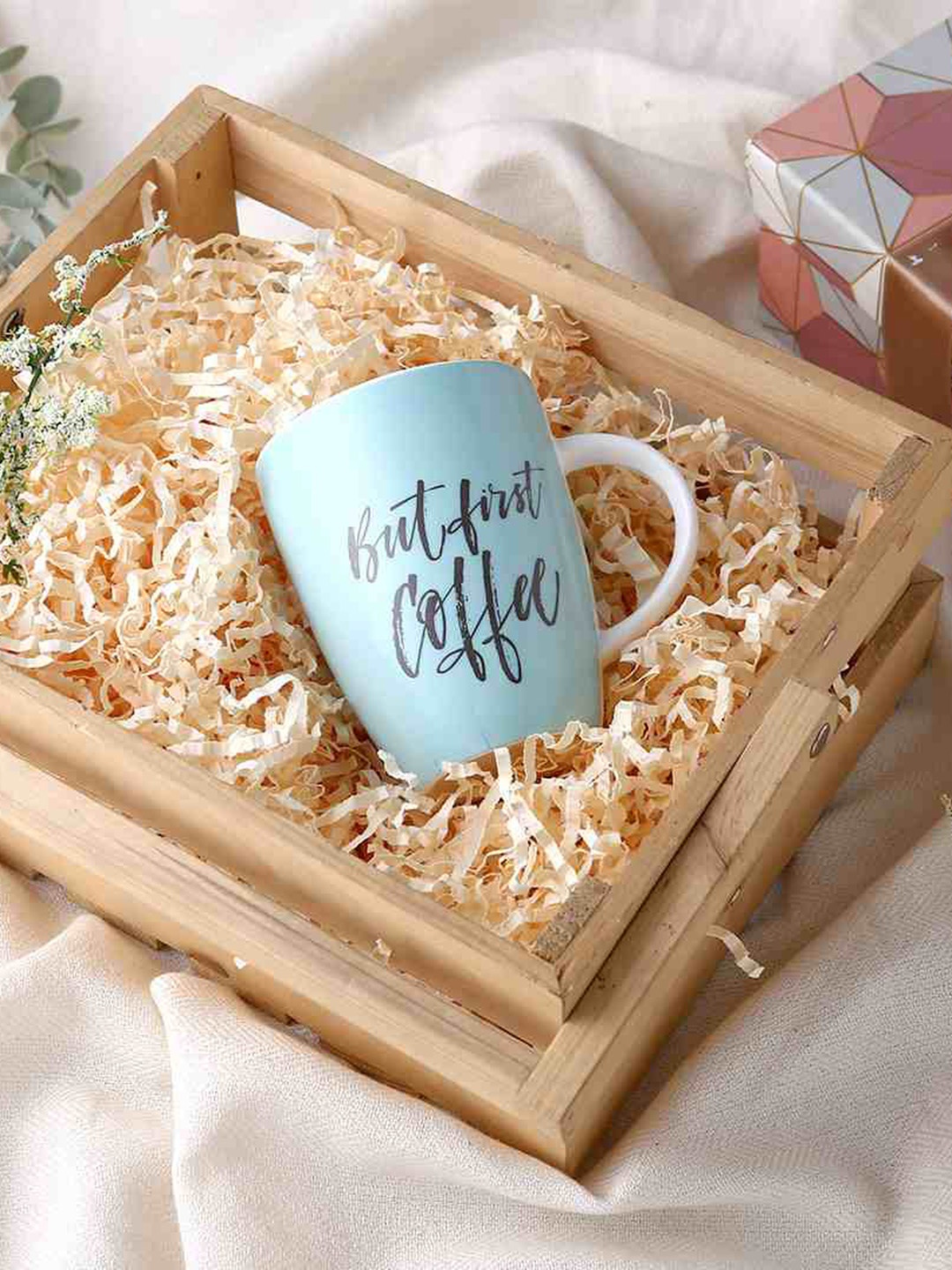 

Wonderchef Blue Text or Slogans Printed Sicilia Bone China Glossy Mug