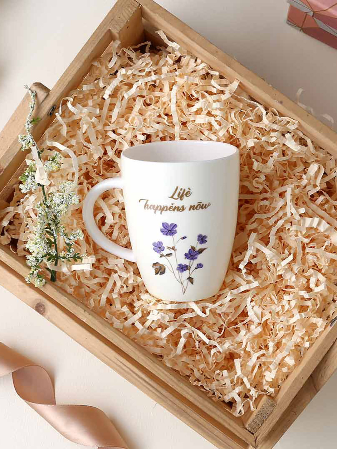 

Wonderchef Floral Printed Fine Bone China Glossy Mug - 315ml, White