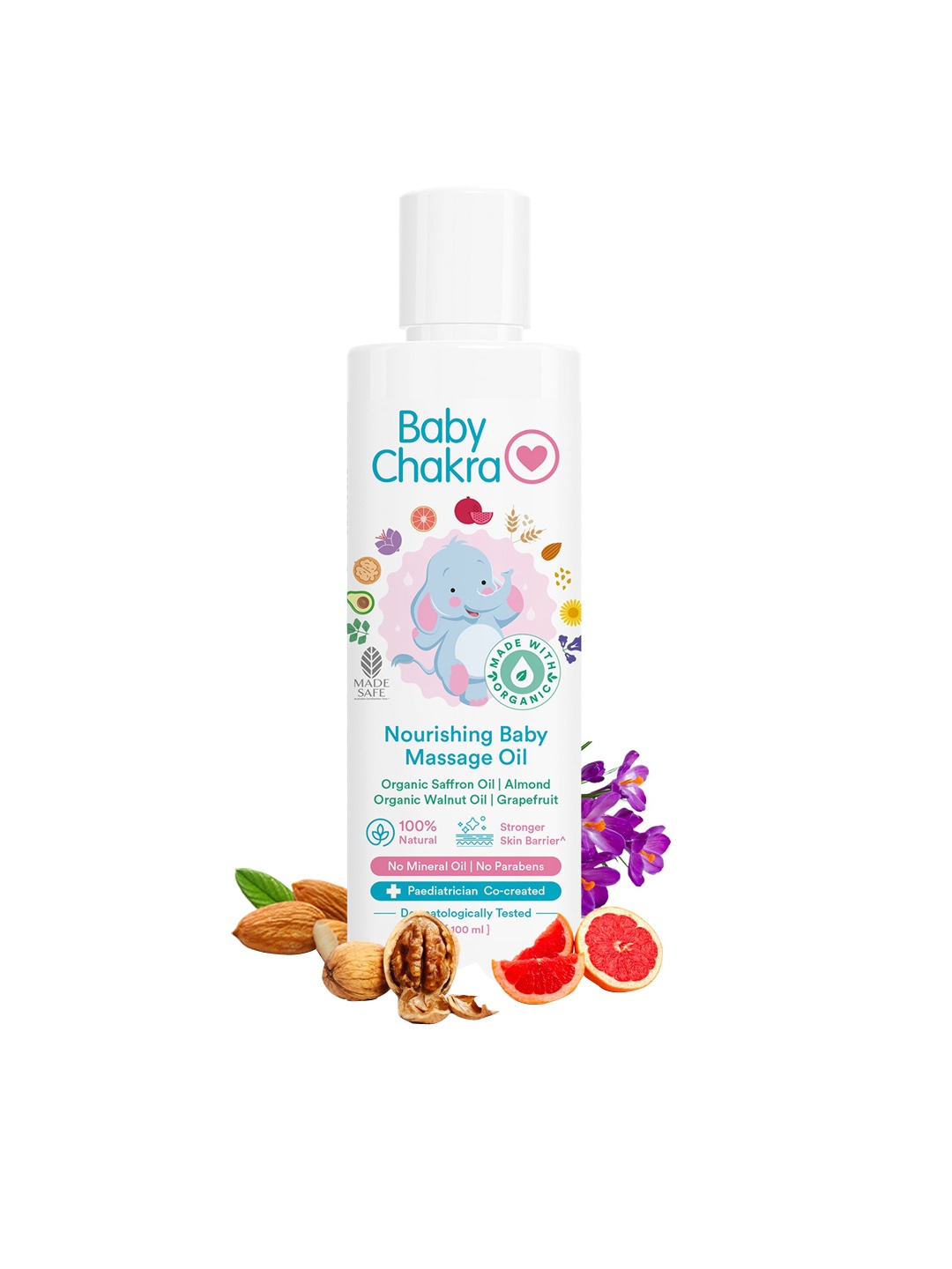 

BabyChakra Nourishing Baby Massage Oil - 100 ml, White