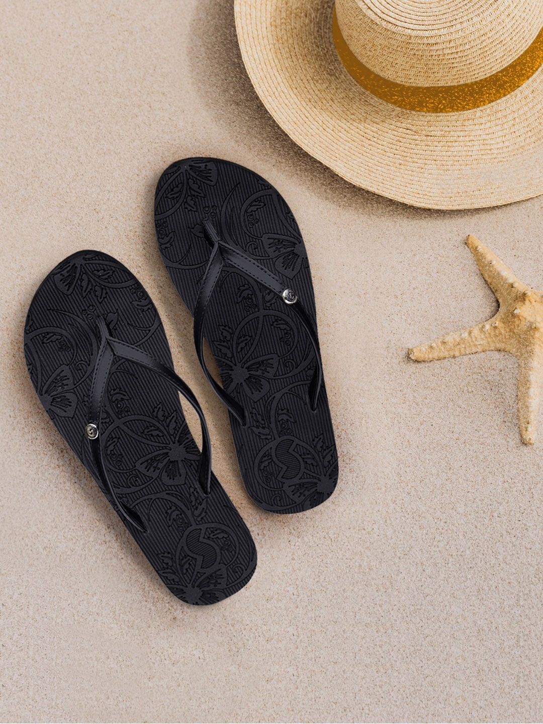 

Solethreads Women Black Thong Flip-Flops