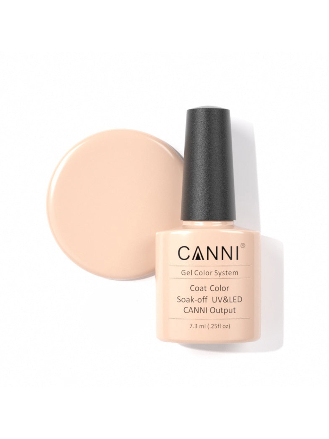 

CANNI Gel Color System Coat Color Soak-Off UV & LED Nail Polish 7.3 ml-Dark Cream 014, Nude