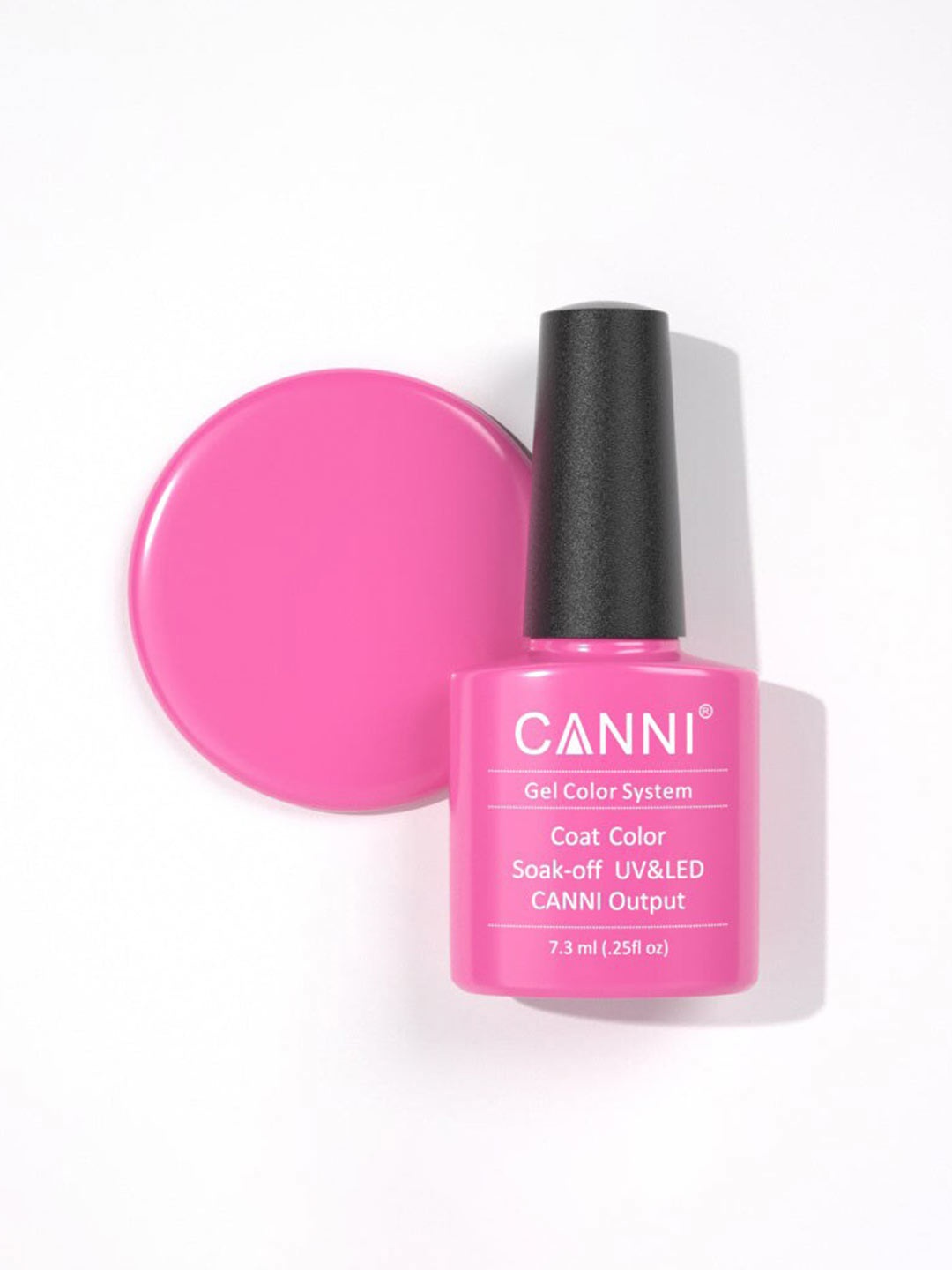 CANNI Gel Color System Coat Color Soak-Off UV & LED Nail Polish-Light Magenta 114, Pink